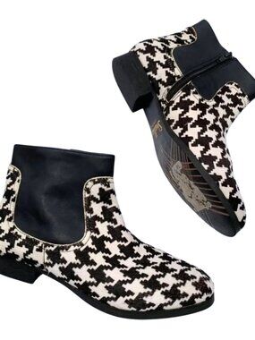Shellys London Houndstooth Hair Ankle Boots – Women’s Size 7 – Never Worn!